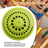 Boîte de rangement rotative en plastique pour bijoux, 100 trous, organisateur pour fraises, mini-brosses, forets, diamants, pour banc rotatif