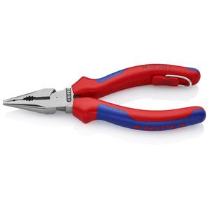 KNIPEX - 08 22 145 T Pince mixte à becs aiguilles noire atramentisée, tête polie, poignées avec poignées multi-composants, avec - Product Image 1