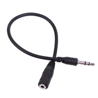 Câble audio stéréo AUX Jack 3.5mm 5m 1/8 "TRS Long câble serpent noir mâle à femelle pour ordinateur tablette haut-parleur/Microphone