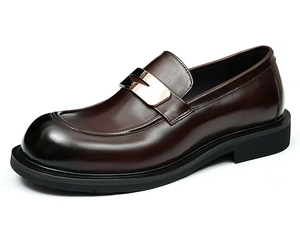 Nouvelles Chaussures Habillées en Cuir à Bout Rond pour Hommes, Style Automne-Hiver, Formelles et Élégantes, à Lacets, Idéales pour Mariages, Confort Pieds Nus - Product Image 6