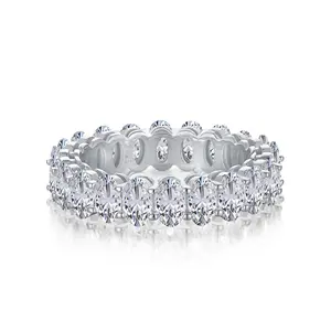 S925 sterlingsilberring mit weiblicher nische design elliptischer zirkonring mit diamantarrangement vielseitiger ring für ehe