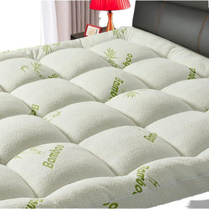 Haute qualité 10cm gousset microfibre lit Topper Super doux bambou tissu antistatique électrique drap-housse pour Twin King Size - Product Image 1