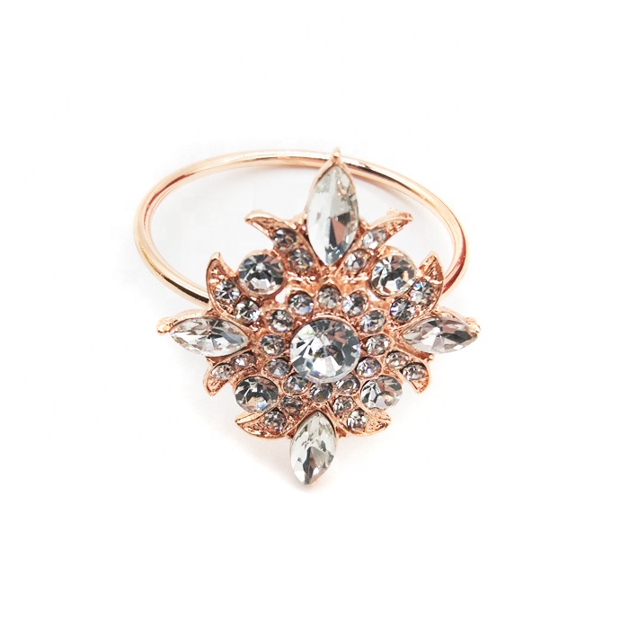 placcatura in strass trasparente in oro rosa