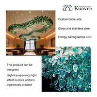 Lámparas de araña de decoración personalizadas OEM ODM, iluminación para apartamentos y hoteles, lámpara de araña de techo de lujo, lámpara colgante de gotas de agua coloridas