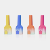 Bouteille de vernis à ongles vide et dégradé lumineux de 12ml avec logo personnalisé Conteneur en verre unique pour constructeur d'ongles en gel dur