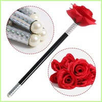Muestra Gratuita: Varita Mágica Novedosa para Hacer Aparecer Rosas, Trucos de Magia con Flores, Accesorios para Magia de Calle y Escenario