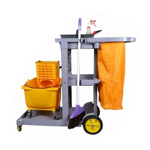 Chariot de concierge d'hôtel de haute qualité Chariots de blanchisserie pour l'entretien ménager Bon pour les besoins de nettoyage - Product Image 6