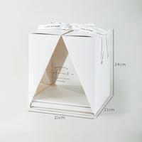 Personnalisable Anniversaire Grand Transparent PET Emballage En Plastique Transparent boîte à gâteau clair boîte à gâteau transparent boîte à gâteau transparent