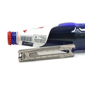 Mini couteau porte-clés de poche rétractable en titane avec ouvre-porte-monnaie EDC - Product Image 6