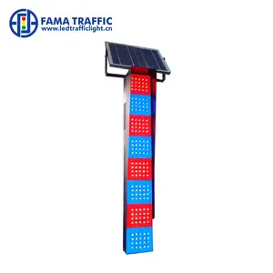 FAMA Solar Flashing LED Warning Lights Red And Blue Flashlight For Sale