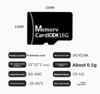 Carte mémoire TF pour appareil photo numérique 16 Go Haute vitesse Grande capacité avec cache Modèle A10