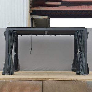 ซุ้มอลูมิเนียมอัลลอยด์พับเก็บได้หลังคาเฟอร์นิเจอร์กลางแจ้งกันสาดสำหรับบังแดดและฝนลานระเบียงหลังคาซุ้มซุ้มศาลา - Product Image 5