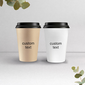 Bicchieri Personalizzati con Logo, Coperchio e Manicotto, Tazze Artigianali in Carta Kraft per Bevande e Caffè - Product Image 3