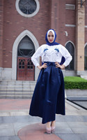 Loriya Grande Promotion Jupe Femme Musulmane Jupe Solde Couleurs Unies Vêtement Islamique