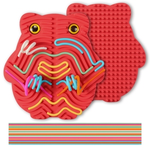 Tavola rotonda di attività sensoriale in Silicone Fidget giocattolo per Stress, ansia, <span class=keywords><strong>ADHD</strong></span> e autismo giocattolo di rilievo in Silicone con 18 corde colorate - Product Image 5