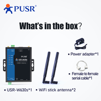 Convertidor de Serial a Wifi/Ethernet PUSR RS232 RS485, Servidor con Chip Qualcomm, Puerta de Enlace Modbus, Transmisión de Datos, Encriptación USR-W630s