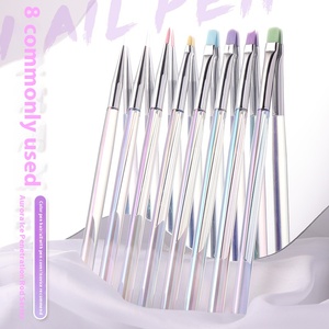 Varita Mágica para Modelar Uñas, Pincel Plano de Nylon, Herramienta para Delinear con Efecto Margarita para Diseño de Arte en Gel de Color Caramelo - Product Image 1