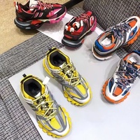 Sneakers de Luxe Rétro Originales de Qualité Supérieure avec LED, Chaussures de Sport de Créateur à Lacets, Embout en Acier, Livraison Directe