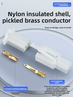 Conector de latón para controlador de motocicleta eléctrica serie 2.8, conector hembra de alimentación RF para PCB FPC
