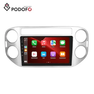 Podofo 9 "Android 13 Autoradio Voor Volkswagen Tiguan 2010-2015 Autoradio Android Auto Gps Wifi Hifi Audio Fm Rd