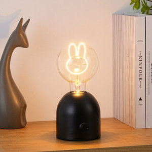 만화 <span class=keywords><strong>LED</strong></span> 복고풍 야간 조명 USB 충전식 침대 옆 램프 유리 침실 미니 기숙사 책상 풍경 분위기 E39 베이스 - Product Image 3