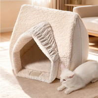 Nid pour animaux de compagnie Pure Sleep Winter, entièrement fermé, pour chats et chiens de petite et moyenne taille, chaud, respirant, lavable.