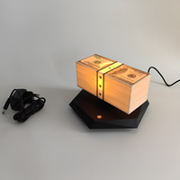 Lampe de nuit LED 3D à lévitation magnétique, design moderne, billet de dollar carré, à changement de couleur, avec base rotative pour chambre et bureau