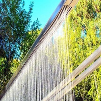 Fuente Comercial Water Faery, Elegante Cortina de Agua Moderna, Acero Inoxidable 304, Luz LED Multicolor, Ecológica
