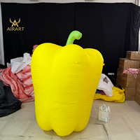 Poivron géant gonflable pour la décoration des places publiques lors des festivals agricoles