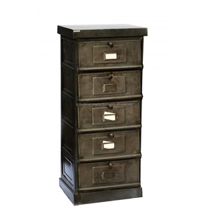 Armoire à tiroirs industrielle en métal de style antique pour atelier à domicile, bureau, magasin d'appartement avec glissière de tiroir accessoire - Product Image 6