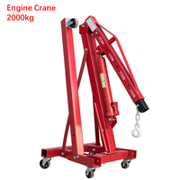 Grue de levage hydraulique pliable pour moteur, grue mobile d'atelier 2T 3T, outils automobiles fixes, grue pliante