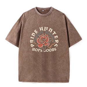 <span class=keywords><strong>Camiseta</strong></span> de Manga Corta para Hombre, Estilo Vintage, Lavada, Talla Grande, 'Rose Prime Hunters Hope Goods', Impresión Digital, Ecológica, 100% Algodón - Product Image 6