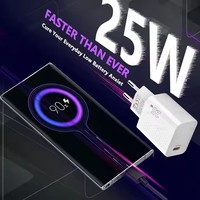 Cargador de pared PD de 25W, bloque de viaje de carga rápida, adaptador de cargador de enchufe de EE. UU. UE para Huawei Xiaomi
