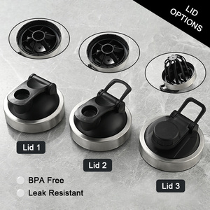 Bouteille Shaker en Acier Inoxydable à Logo Personnalisé avec Bille Mélangeuse, Gobelet Isotherme Métallique pour Mélanges Protéinés, Shakes et Pre-Workout - Product Image 3