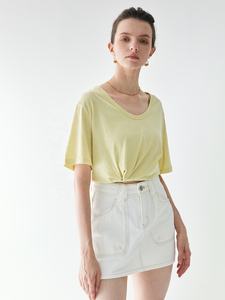 Jupe en jean taille haute vintage pour femme YUANBOFEI, jupe en jean décontractée boyfriend, jupe en jean rétro classique mini pour femme - Product Image 5