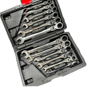 12件套多功能<span class=keywords><strong>72</strong></span>齿手动棘轮扳手套装快速换挡两用180旋转头耐用DIY专业 - Product Image 4