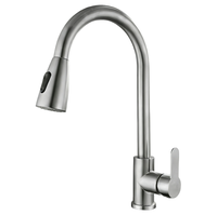Robinet de cuisine moderne en acier inoxydable avec douchette extractible pour projets de logement locatif à petit budget