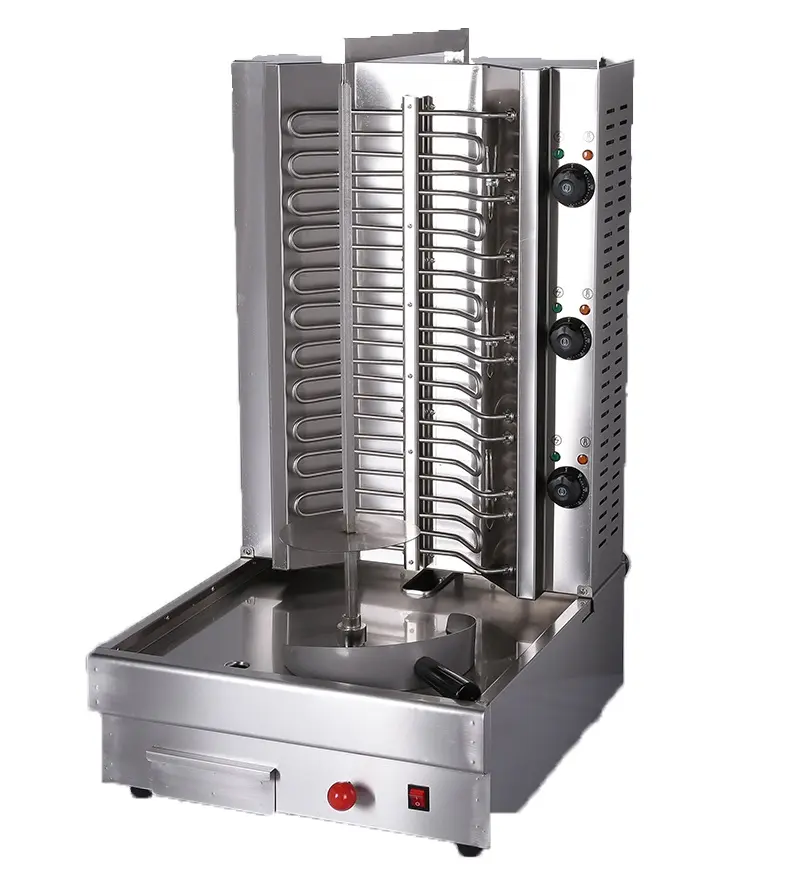 220V 8kw Commerciale Grill Électrique Turquie Torréfacteur Automatique Rotatif Shawarma Grill pour Restaurant