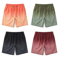 Celana Renang Pria Custom OEM Ombre Gradient Cepat Kering 4-Way Stretch Board Shorts Warna Sunset Pewarnaan Celana Renang Grosir