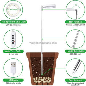Mini lampe <span class=keywords><strong>de</strong></span> croissance LED USB à spectre complet pour plantes d'intérieur, avec anneau lumineux unique et support d'angle - Product Image 3