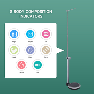 Báscula Digital Electrónica <span class=keywords><strong>de</strong></span> Peso y Altura con Función <span class=keywords><strong>de</strong></span> Medición <span class=keywords><strong>de</strong></span> IMC, 200 kg, para Composición <span class=keywords><strong>Corporal</strong></span> - Product Image 3
