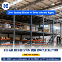 Système de plateformes en acier industriel pour centre de distribution logistique, finition en acier anti-corrosion, acier de qualité industrielle Q235