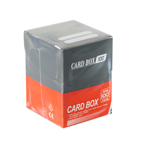 Boîte de rangement pour jeux de cartes en plastique PP de haute qualité, grande capacité, 100 emplacements, personnalisable en taille et couleur, amusante