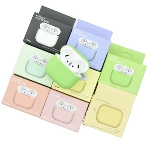 Meilleure Vente Étui Étanche à Protection Complète en Silicone Souple Séparé pour Écouteurs, Coque Compatible Airpods 4, Airpods <span class=keywords><strong>Pro</strong></span> <span class=keywords><strong>3</strong></span> 2 1 - Product Image 1