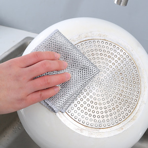 Éponge en fil d'acier inoxydable pour nettoyer les casseroles et les poêles, usage en cuisine - Product Image 1