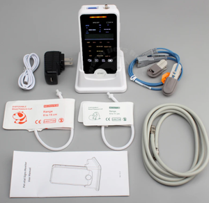 Clinique vétérinaire, moniteur portable de saturation en <span class=keywords><strong>oxygène</strong></span> dans le sang, moniteur de signes vitaux, oxymètre de pouls SPO2 FR, mini moniteur patient <span class=keywords><strong>pour</strong></span> hôpital - Product Image 5