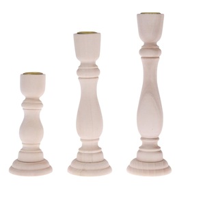 Portavelas de Madera Premium con Vetas Naturales para un Interior de Hogar de Lujo y Decoración de Mesa de Comedor - Product Image 6