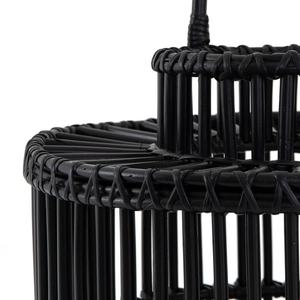 Linternas decorativas de ratán con mango, color negro, ideales para usar en el jardín o patio, para una sensación acogedora - Product Image 6