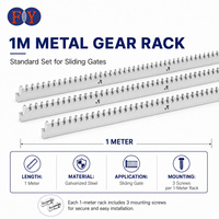 Riel de Acero Galvanizado para Motor de Puerta Corredera, Accesorios Metálicos para Riel, Kit de Transmisión para Abridor Automático de Puerta Corredera