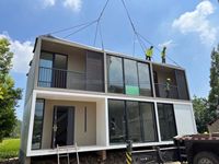 Hôtel conteneur mobile à 3 chambres, maison conteneur préfabriquée futuriste pour le tourisme, maison préfabriquée